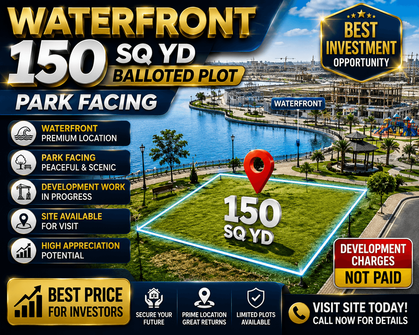 Water Front 150 Sq Yd Balloted Plot Water Front 150 Sq Yd Balloted Plot