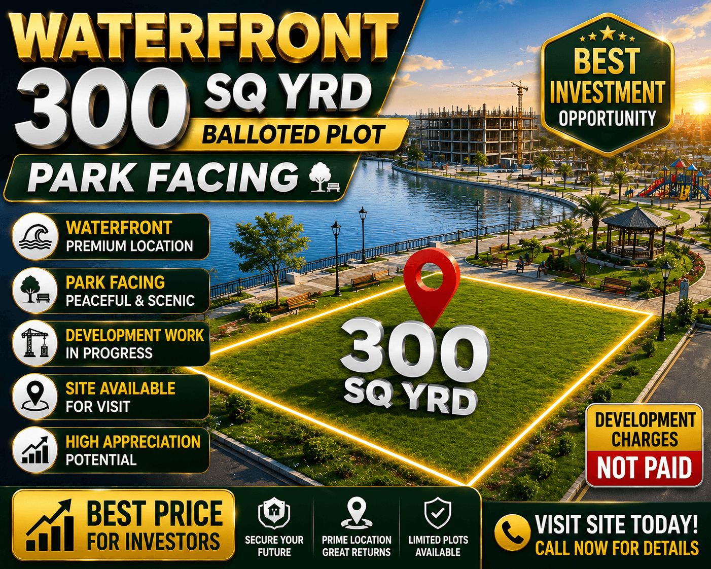 Water Front 300 Sq Yd Residential Plot For Sale Water Front 300 Sq Yd Residential Plot For Sale