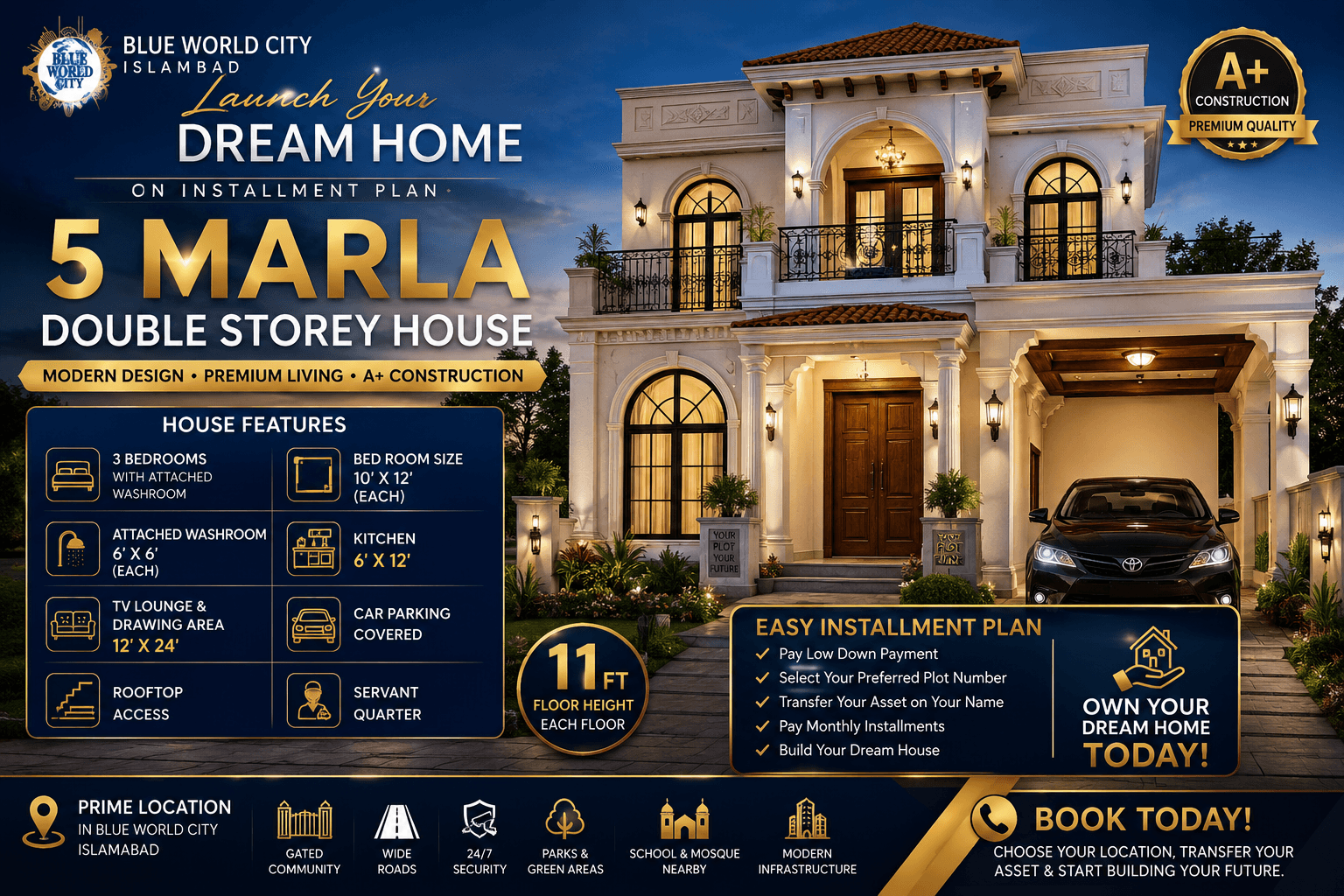 Double Story House on 2 years installment Plan Double Story House on 2 years installment Plan